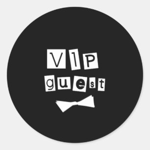 Sticker Rond CRAVATE de la boîte d'invités VIP