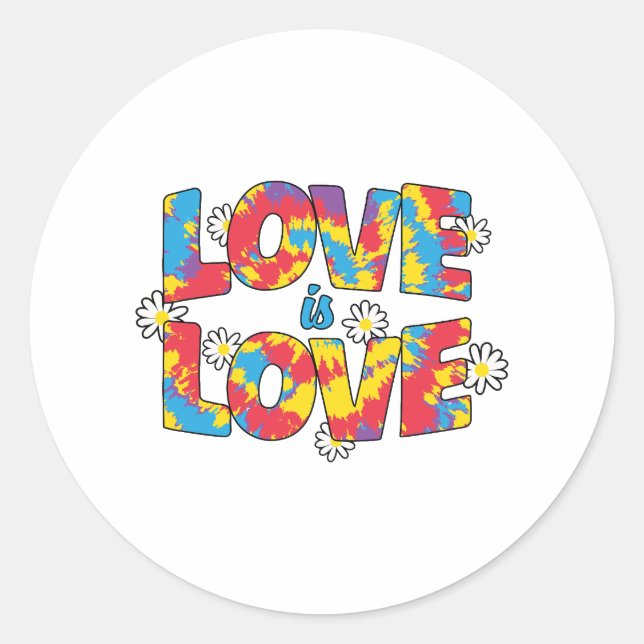 Sticker Rond Cravate-Dye Love (Devant)