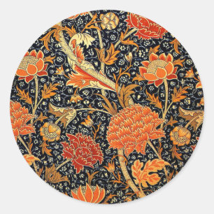 Sticker Rond Cray, un motif de William Morris,