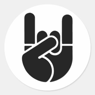 Sticker Rond Crayon main de roche