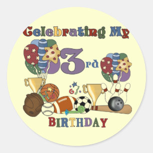Sticker Rond Crazy For Sports 3e Anniversaire Tshirts et cadeau