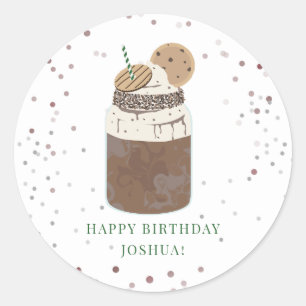 Sticker Rond Crazy Milkshake Chocolate Cookies Anniversaire