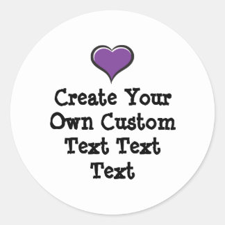 Sticker Rond Create your own custom text white Bkgd Ver