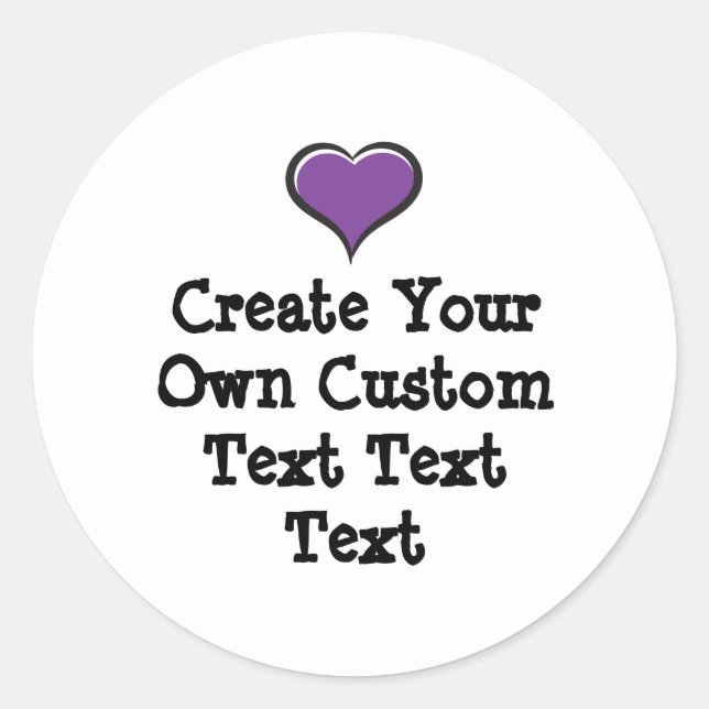 Sticker Rond Create your own custom text white Bkgd Ver (Devant)