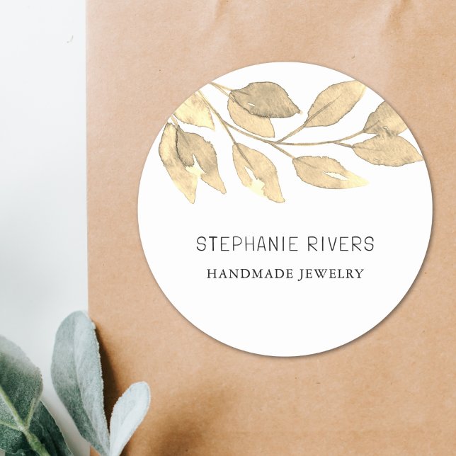 Sticker Rond Créateur de bijoux Boho rustique (Créateur téléchargé)