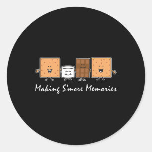 Sticker Rond Création de souvenirs de Smore Camping Smores au f