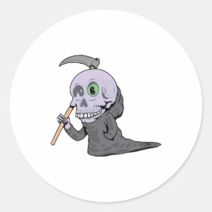 Sticker Rond Création effrayante d'Halloween