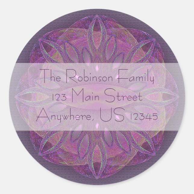 Sticker Rond Création Mandala (Devant)