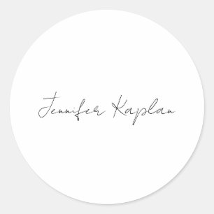 Sticker Rond Creative classique blanc minimaliste professionnel