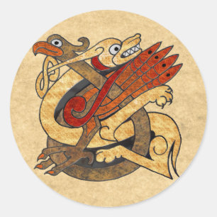 Sticker Rond Créatures celtiques