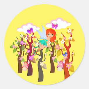 Sticker Rond créatures forestières ronds de dégivrage comestibl