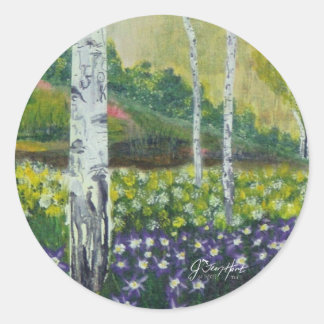 Sticker Rond Crée Dans Un Arbre