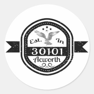 Sticker Rond Créé En 30101 Acworth