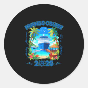 Sticker Rond Créer des souvenirs pour toute une vie, amis corre