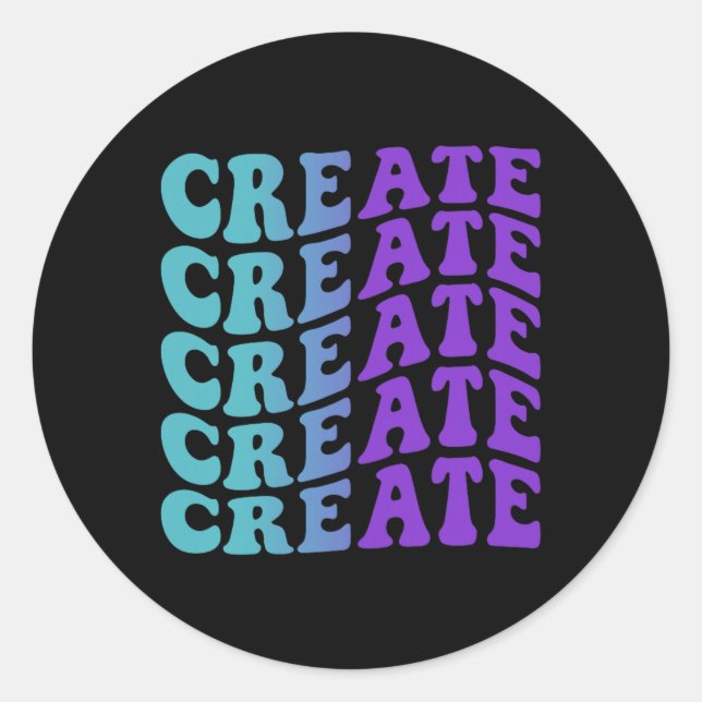 Sticker Rond Créer la prévention (Devant)