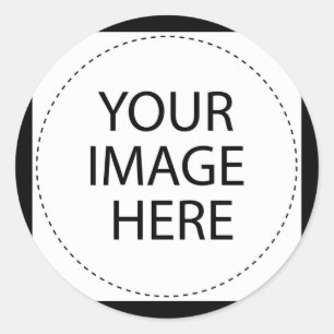 STICKER ROND CRÉER VOTRE PROPRE - CONCEVOIR VOTRE PROPRE - BLAN