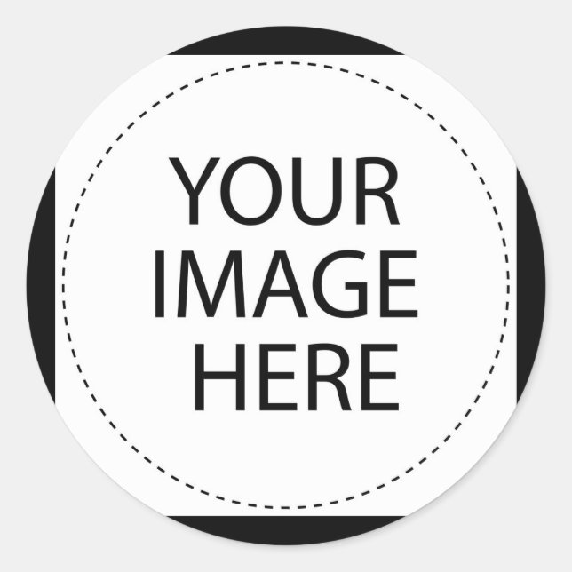 STICKER ROND CRÉER VOTRE PROPRE - CONCEVOIR VOTRE PROPRE - BLAN (Devant)