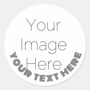 Sticker Rond créer votre propre photo et texte personnalisés