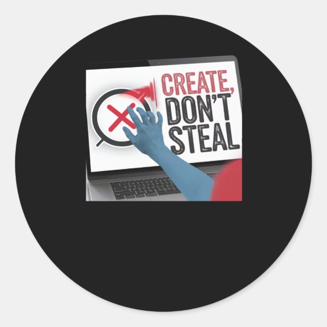 Sticker Rond Créez (Devant)