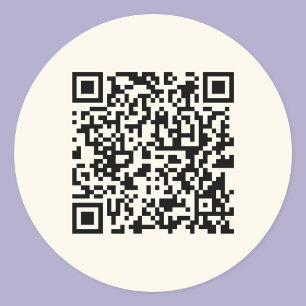 Sticker Rond Créez instantanément un code QR Blanc cassé modi