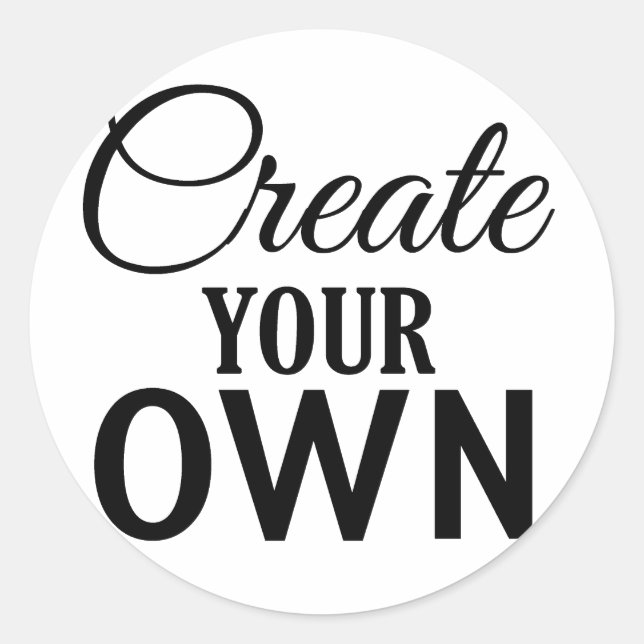 Sticker Rond Créez votre propre (Devant)
