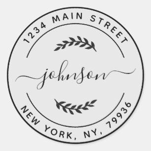 Sticker Rond Créez votre propre adresse de retour arrondi ivoir