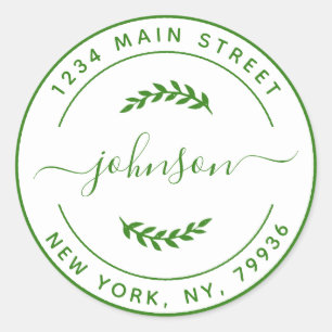 Sticker Rond Créez votre propre adresse de retour arrondie Spri