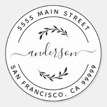 Créez votre propre adresse de retour Classique Ron