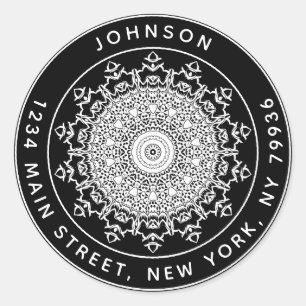 Sticker Rond Créez Votre Propre Adresse de Retour Rond