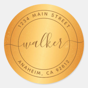 Sticker Rond Créez votre propre adresse de retour ronde