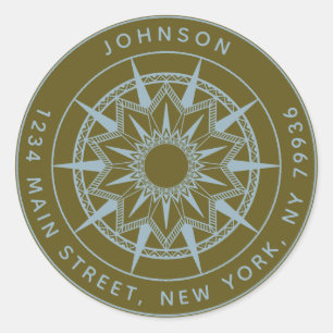 Sticker Rond Créez votre propre adresse de retour ronde