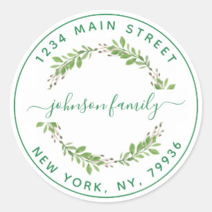 Sticker Rond Créez votre propre adresse de retour ronde
