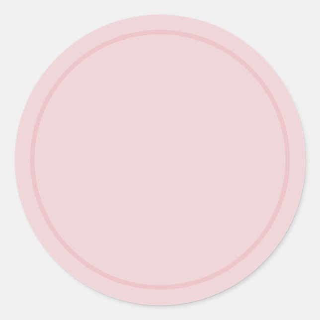 Sticker Rond Créez Votre Propre Ajouter Texte Couleur Uni Rose  (Devant)