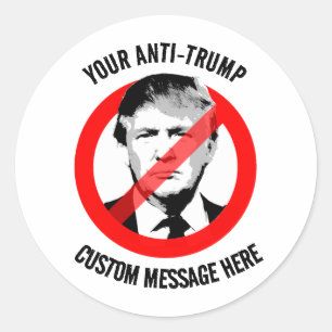 Sticker Rond Créez votre propre anti-Trump