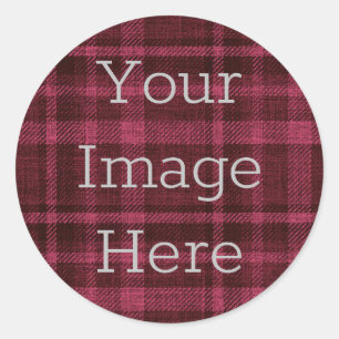 Sticker Rond Créez votre propre bandeau rouge Berry + noir