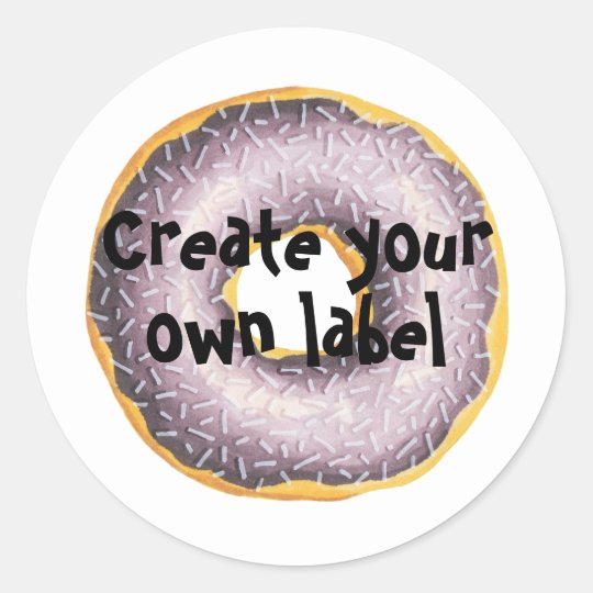 Sticker Rond Créez Votre Propre Beigne | Zazzle.fr