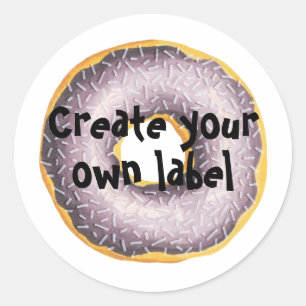 Sticker Rond Créez votre propre beigne