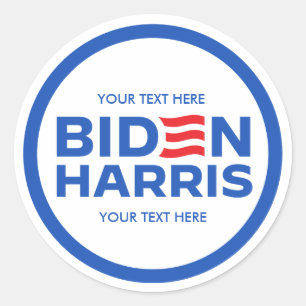 Sticker Rond Créez votre propre Biden Harris 2024