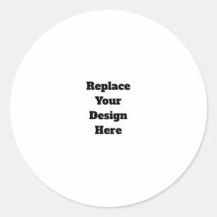 Sticker Rond Créez votre propre blanc