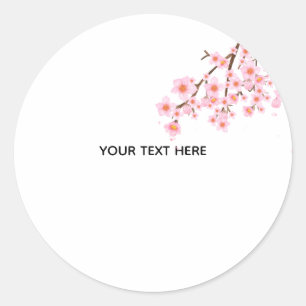 Sticker Rond Créez votre propre bordure florale colorée 