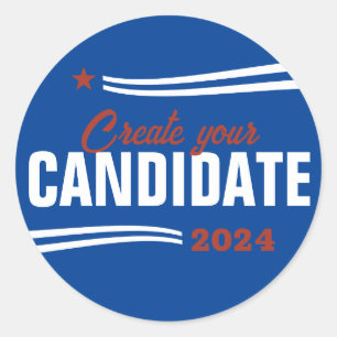 Sticker Rond Créez votre propre candidat