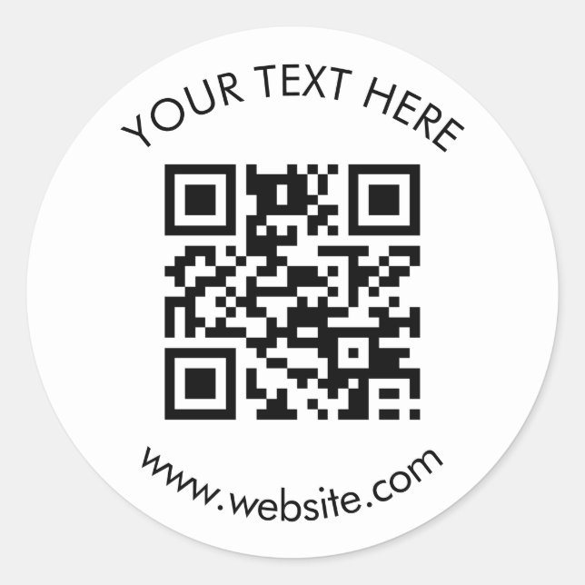 Sticker Rond Créez votre propre code QR personnalisé (Devant)