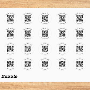 Sticker Rond Créez votre propre code QR personnalisé