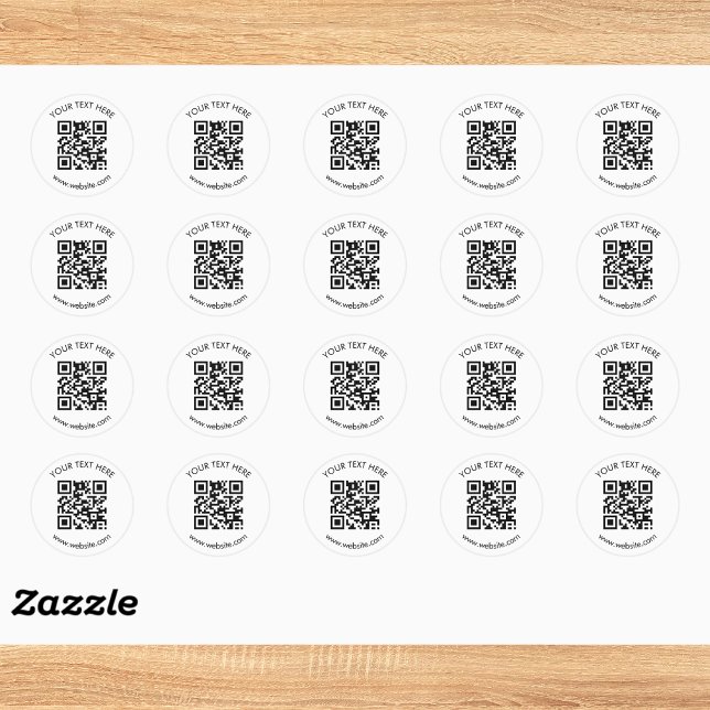 Sticker Rond Créez votre propre code QR personnalisé (Créateur téléchargé)