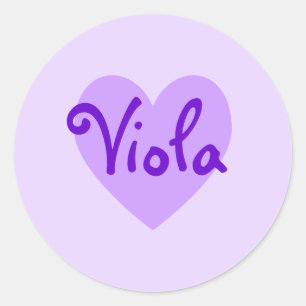 Sticker Rond Créez votre propre coeur de violet clair personnal