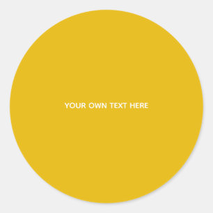 Sticker Rond Créez Votre Propre Conception Personnalisée Jaune