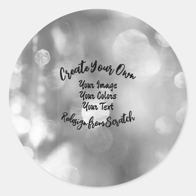 Sticker Rond Créez votre propre couleur/conception personnalisé (Devant)