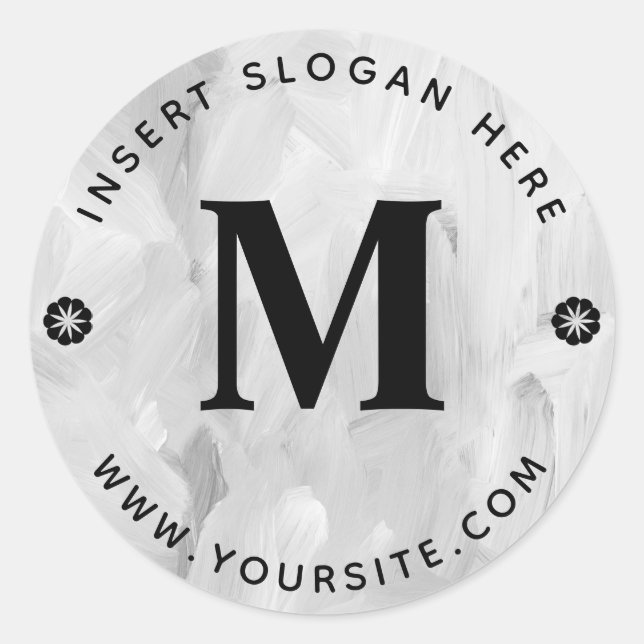 Sticker Rond Créez votre propre cycle de monogramme d'entrepris (Devant)