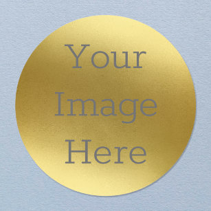 Sticker Rond Créez votre propre Faux d'or d'antiquité métalliqu