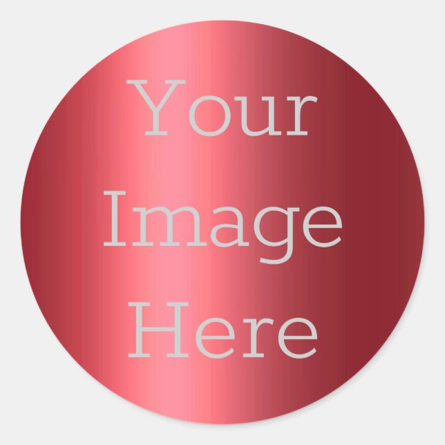 Sticker Rond Créez votre propre fiole rouge métallique (Devant)